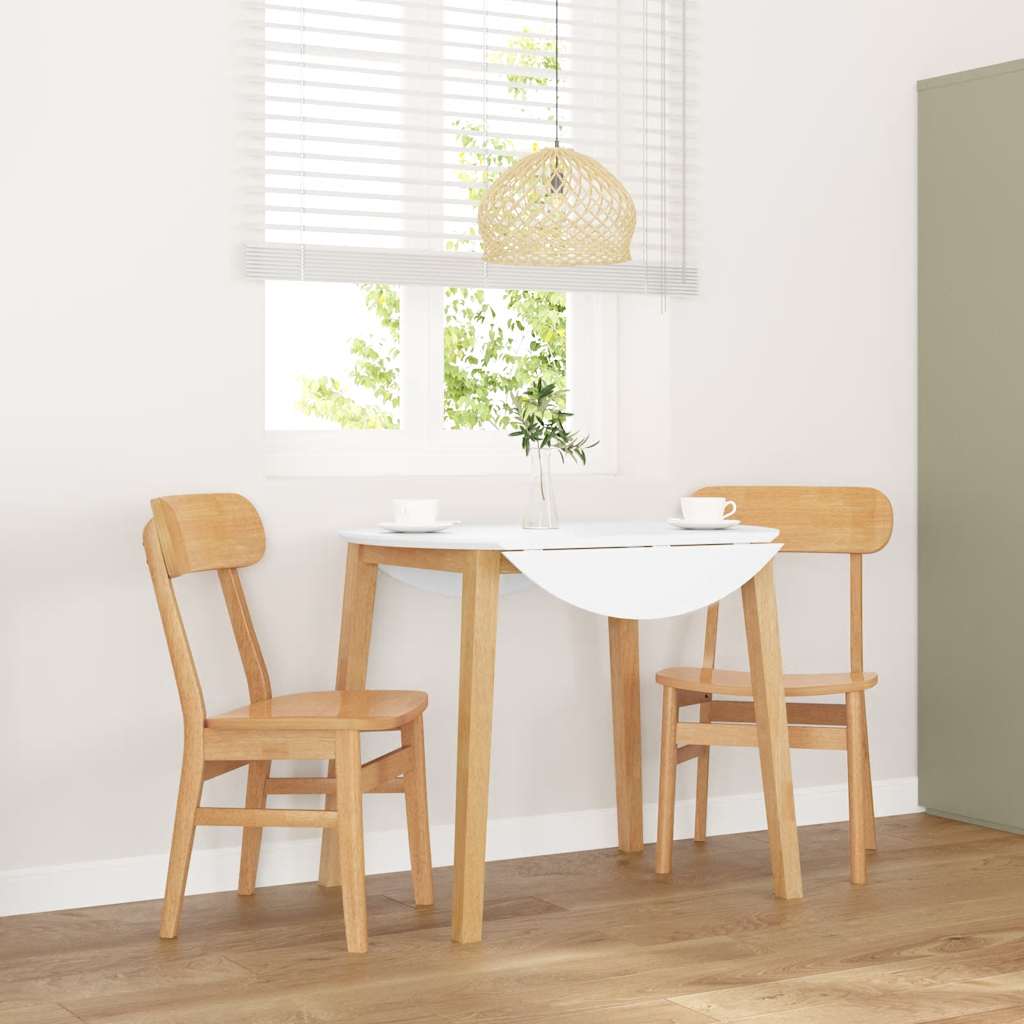 Sedie da Pranzo 2 pz in Legno Massello di Hevea | homemem39