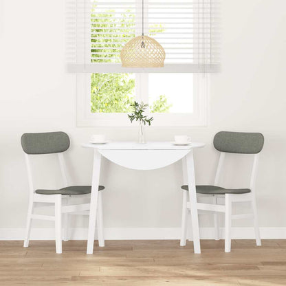 Sedie da Pranzo con Cuscini 2 pz Bianco Legno Massello di Hevea | homemem39