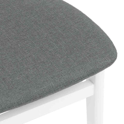 Sedie da Pranzo con Cuscini 2 pz Bianco Legno Massello di Hevea | homemem39