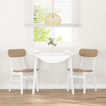 Sedie da Pranzo con Cuscini 2 pz Bianco Legno Massello di Hevea | homemem39