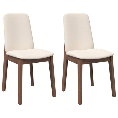 Sedie da Pranzo con Cuscini 2pz Marrone Legno Massello di Hevea | homemem39
