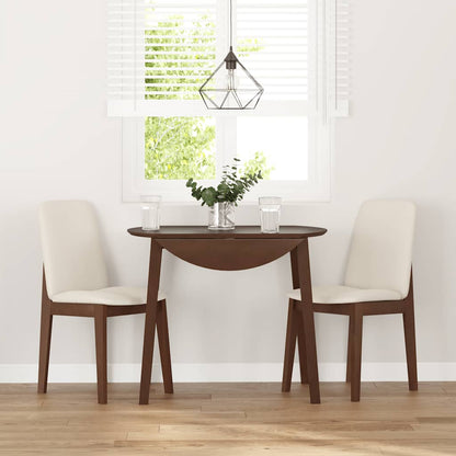 Sedie da Pranzo con Cuscini 2pz Marrone Legno Massello di Hevea | homemem39