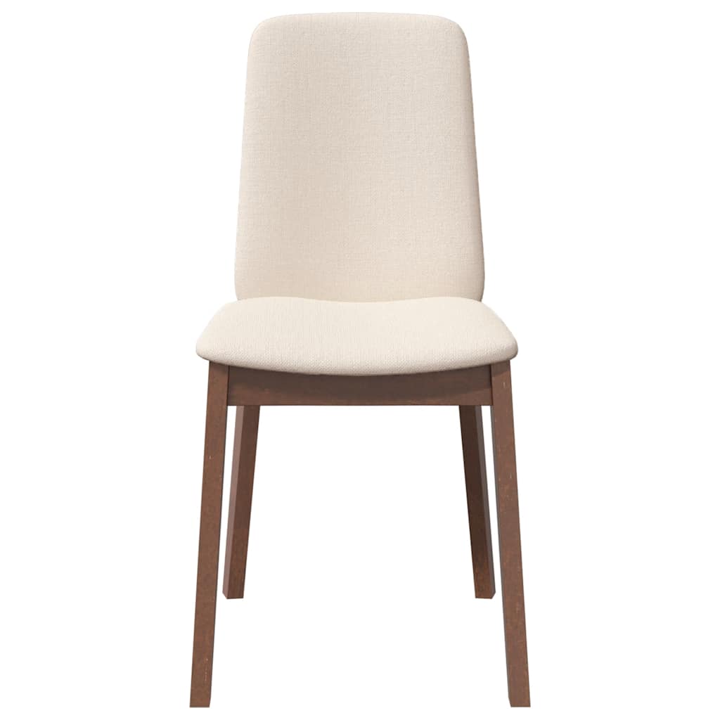 Sedie da Pranzo con Cuscini 2pz Marrone Legno Massello di Hevea | homemem39