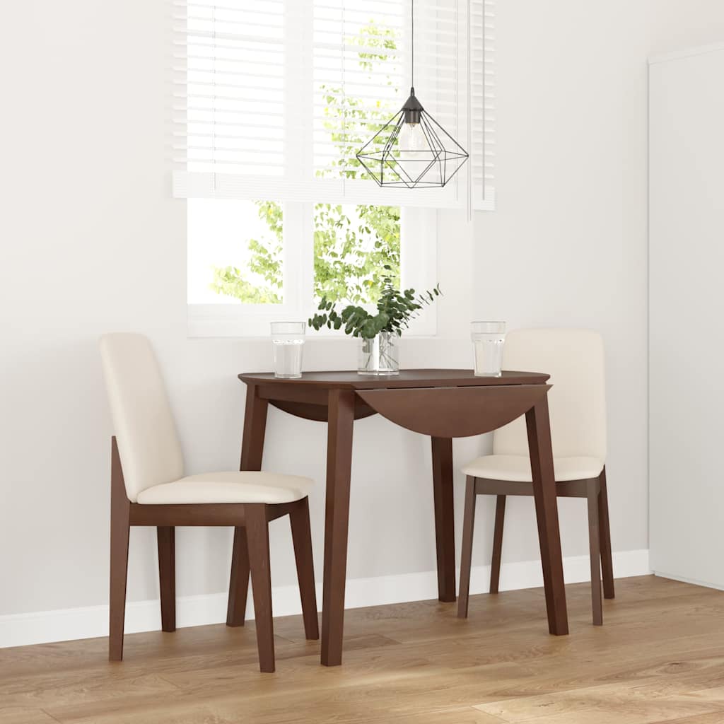 Sedie da Pranzo con Cuscini 2pz Marrone Legno Massello di Hevea | homemem39