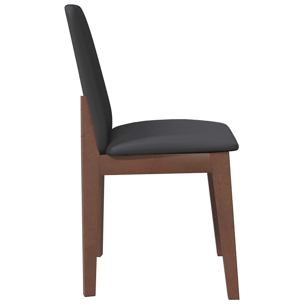 Sedie da Pranzo con Cuscini 2pz Marrone Legno Massello di Hevea | homemem39