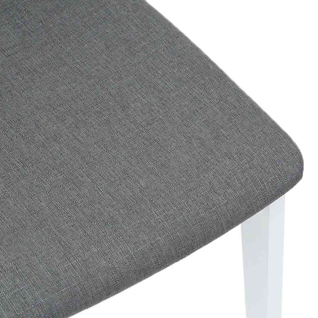 Sedie da Pranzo con Cuscini 2 pz Bianco Legno Massello di Hevea | homemem39