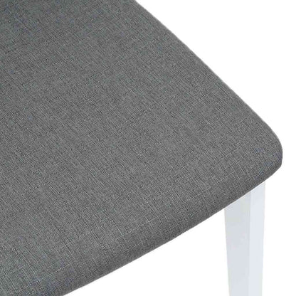 Sedie da Pranzo con Cuscini 2 pz Bianco Legno Massello di Hevea | homemem39