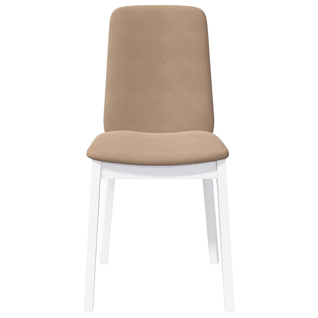 Sedie da Pranzo con Cuscini 2 pz Bianco Legno Massello di Hevea | homemem39