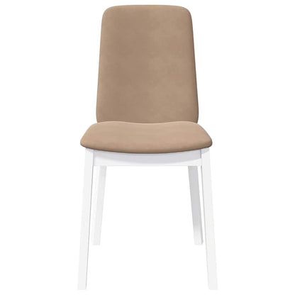 Sedie da Pranzo con Cuscini 2 pz Bianco Legno Massello di Hevea | homemem39