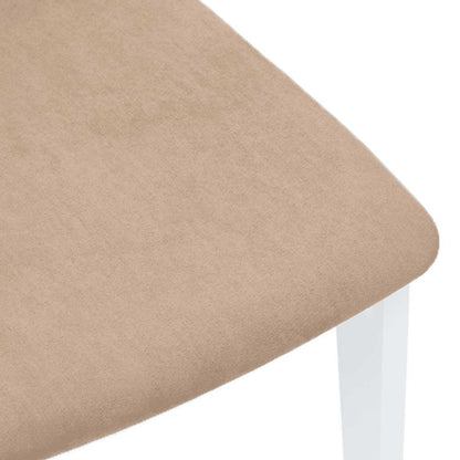 Sedie da Pranzo con Cuscini 2 pz Bianco Legno Massello di Hevea | homemem39