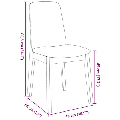 Sedie da Pranzo con Cuscini 2 pz Bianco Legno Massello di Hevea | homemem39