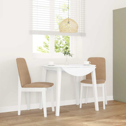 Sedie da Pranzo con Cuscini 2 pz Bianco Legno Massello di Hevea | homemem39