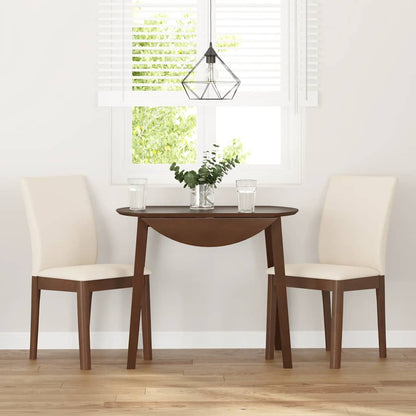 Sedie da Pranzo con Cuscini 2pz Marrone Legno Massello di Hevea | homemem39