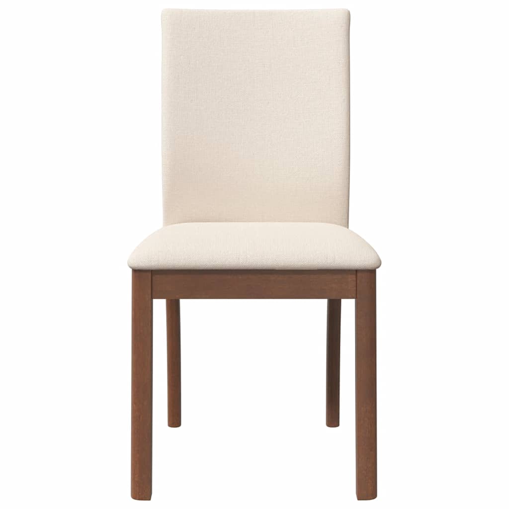 Sedie da Pranzo con Cuscini 2pz Marrone Legno Massello di Hevea | homemem39