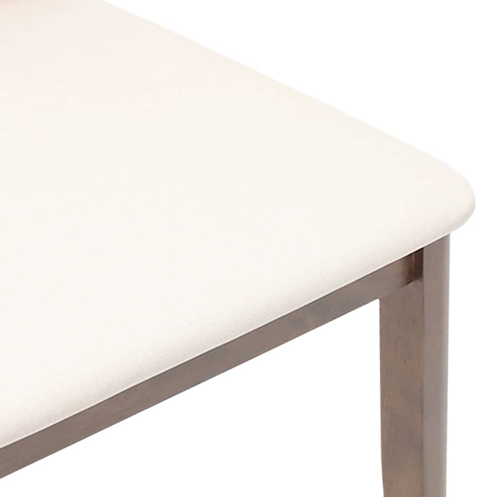 Sedie da Pranzo con Cuscini 2pz Marrone Legno Massello di Hevea | homemem39