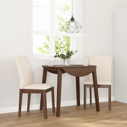 Sedie da Pranzo con Cuscini 2pz Marrone Legno Massello di Hevea | homemem39