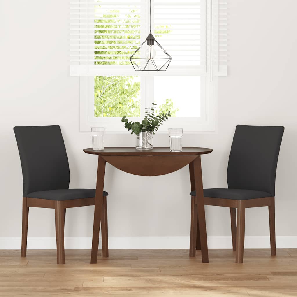 Sedie da Pranzo con Cuscini 2pz Marrone Legno Massello di Hevea | homemem39