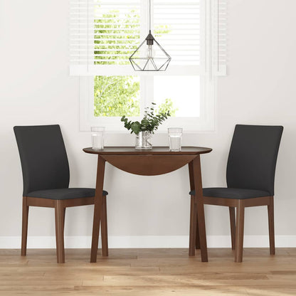 Sedie da Pranzo con Cuscini 2pz Marrone Legno Massello di Hevea | homemem39