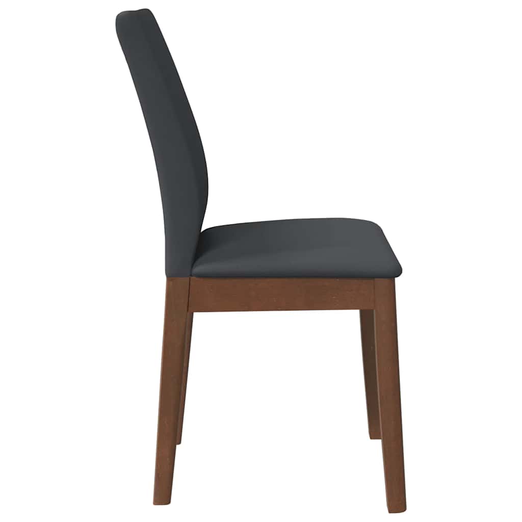 Sedie da Pranzo con Cuscini 2pz Marrone Legno Massello di Hevea | homemem39
