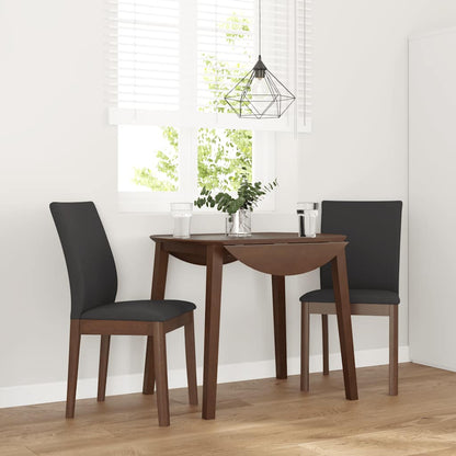 Sedie da Pranzo con Cuscini 2pz Marrone Legno Massello di Hevea | homemem39