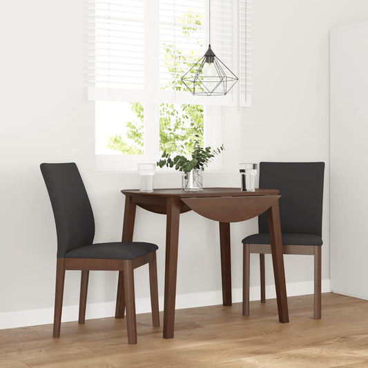 Sedie da Pranzo con Cuscini 2pz Marrone Legno Massello di Hevea | homemem39