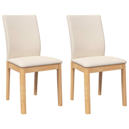 Sedie da Pranzo con Cuscini 2 pz in Legno Massello di Hevea | homemem39