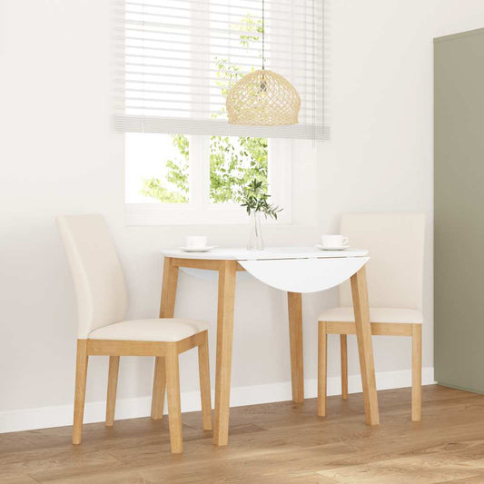 Sedie da Pranzo con Cuscini 2 pz in Legno Massello di Hevea | homemem39