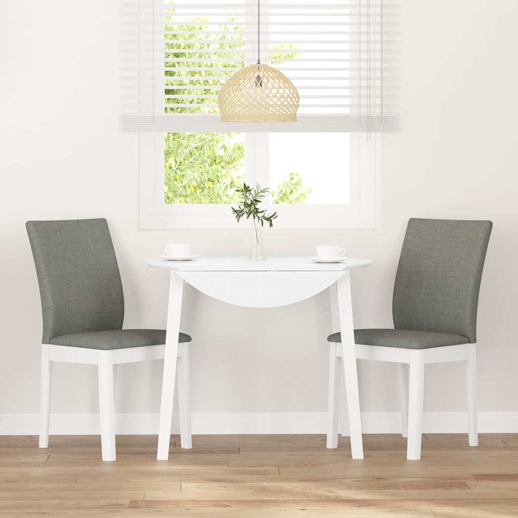 Sedie da Pranzo con Cuscini 2 pz Bianco Legno Massello di Hevea | homemem39