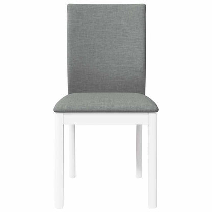Sedie da Pranzo con Cuscini 2 pz Bianco Legno Massello di Hevea | homemem39