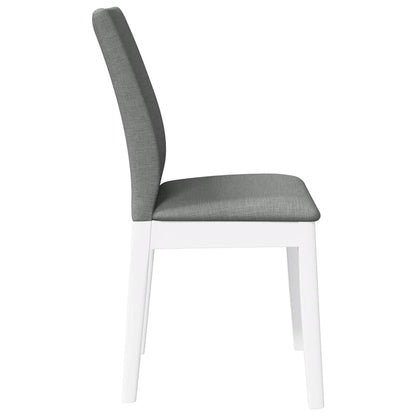 Sedie da Pranzo con Cuscini 2 pz Bianco Legno Massello di Hevea | homemem39