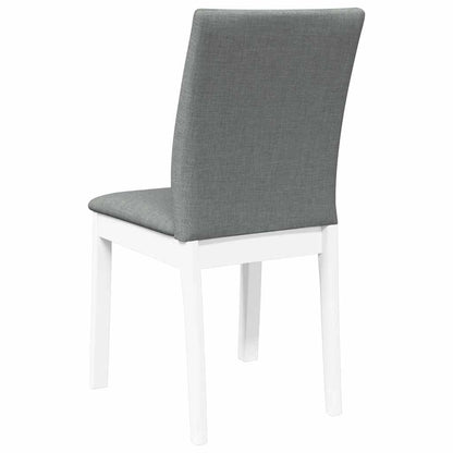 Sedie da Pranzo con Cuscini 2 pz Bianco Legno Massello di Hevea | homemem39