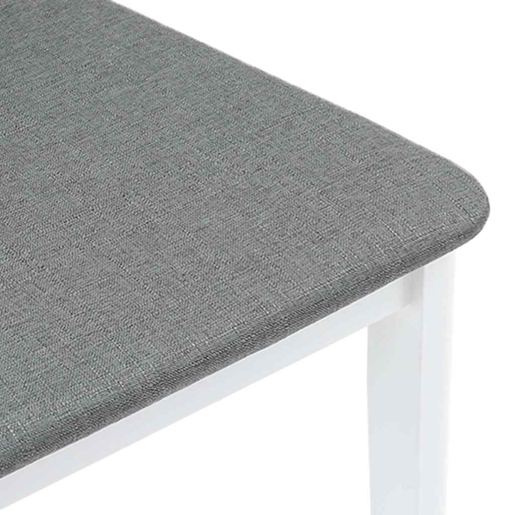 Sedie da Pranzo con Cuscini 2 pz Bianco Legno Massello di Hevea | homemem39