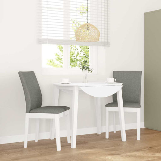 Sedie da Pranzo con Cuscini 2 pz Bianco Legno Massello di Hevea | homemem39