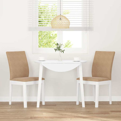 Sedie da Pranzo con Cuscini 2 pz Bianco Legno Massello di Hevea | homemem39