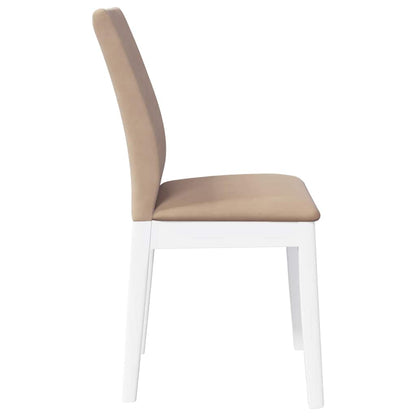 Sedie da Pranzo con Cuscini 2 pz Bianco Legno Massello di Hevea | homemem39