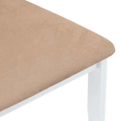 Sedie da Pranzo con Cuscini 2 pz Bianco Legno Massello di Hevea | homemem39