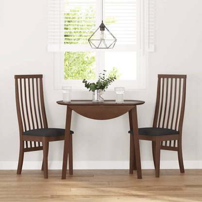 Sedie da Pranzo con Cuscini 2pz Marrone Legno Massello di Hevea | homemem39