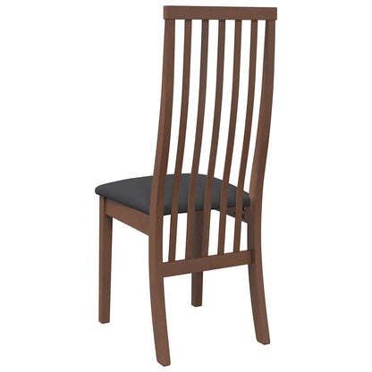 Sedie da Pranzo con Cuscini 2pz Marrone Legno Massello di Hevea | homemem39