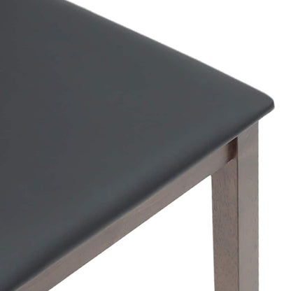 Sedie da Pranzo con Cuscini 2pz Marrone Legno Massello di Hevea | homemem39