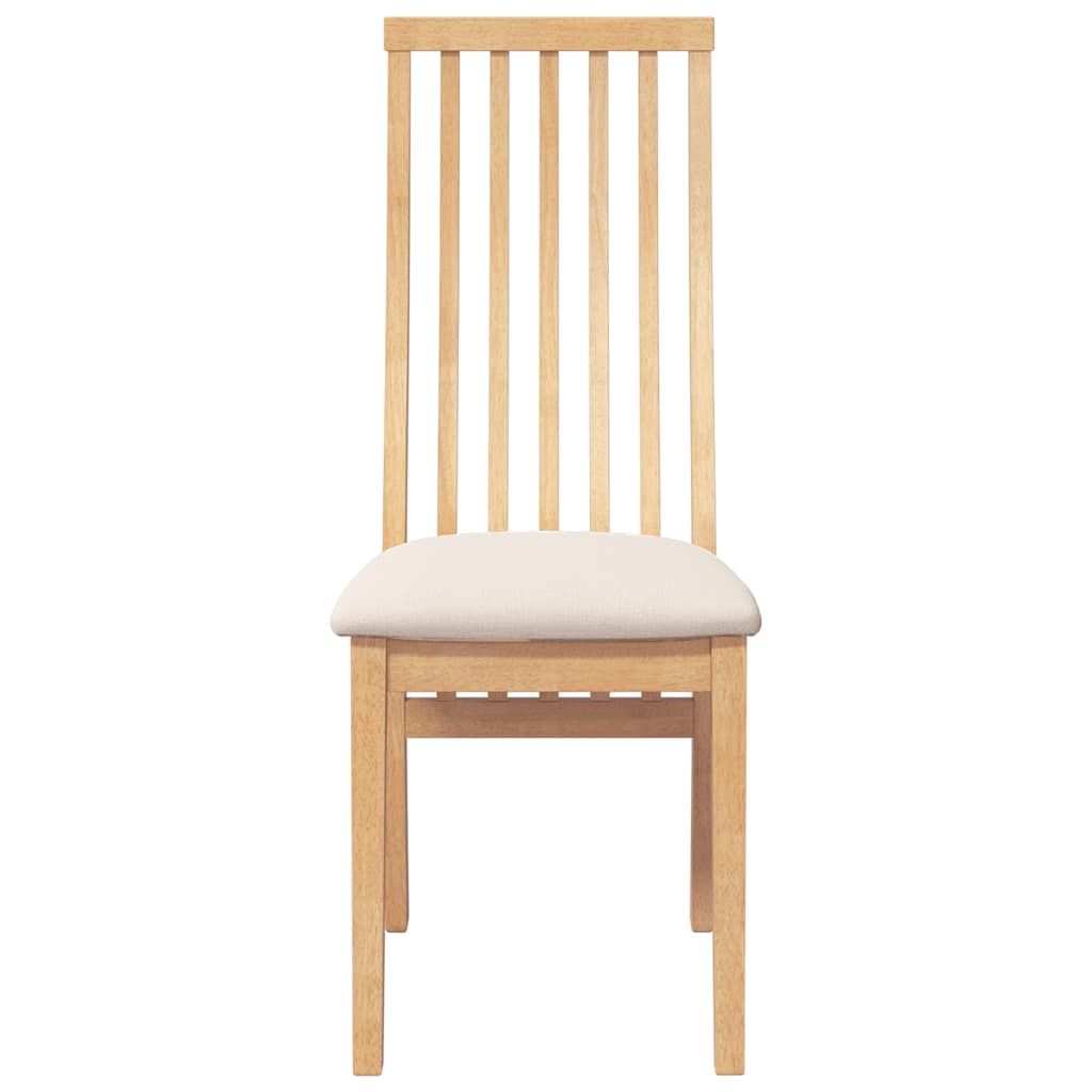 Sedie da Pranzo con Cuscini 2 pz in Legno Massello di Hevea | homemem39
