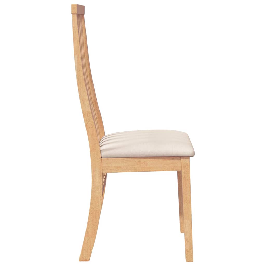 Sedie da Pranzo con Cuscini 2 pz in Legno Massello di Hevea | homemem39