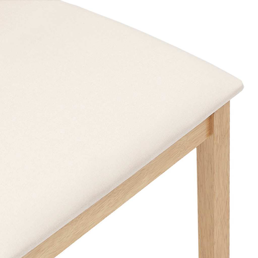 Sedie da Pranzo con Cuscini 2 pz in Legno Massello di Hevea | homemem39