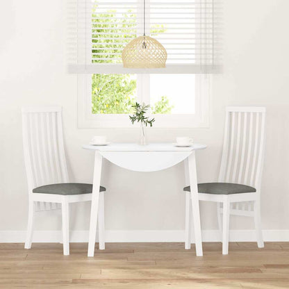 Sedie da Pranzo con Cuscini 2 pz Bianco Legno Massello di Hevea | homemem39