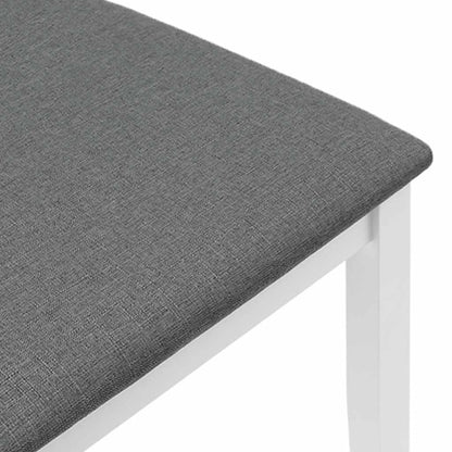 Sedie da Pranzo con Cuscini 2 pz Bianco Legno Massello di Hevea | homemem39