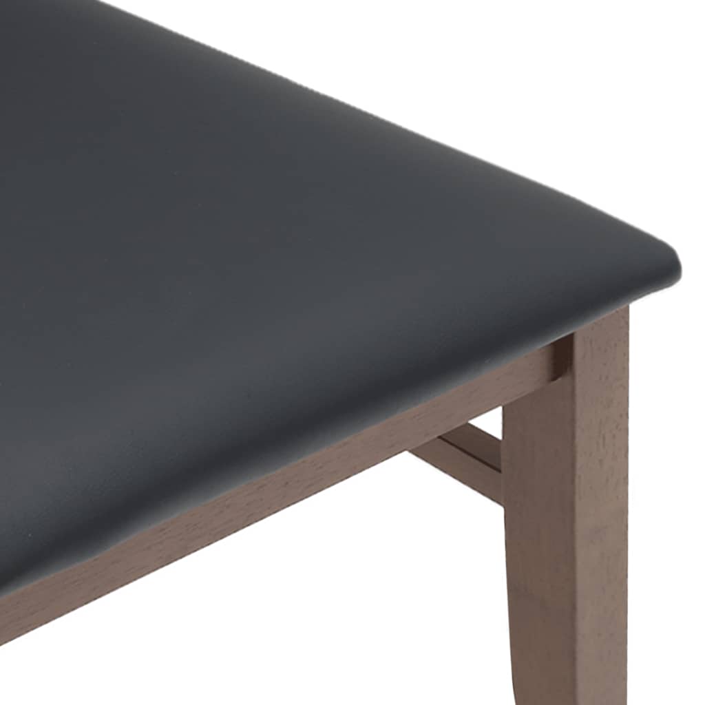 Sedie da Pranzo con Cuscini 2pz Marrone Legno Massello di Hevea | homemem39