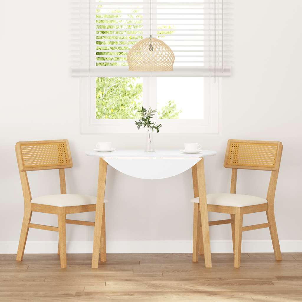 Sedie da Pranzo con Cuscini 2 pz in Legno Massello di Hevea | homemem39
