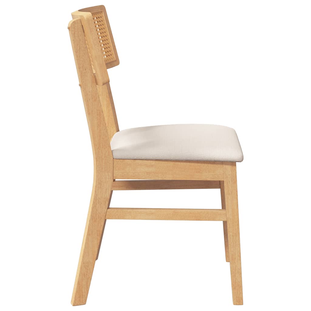 Sedie da Pranzo con Cuscini 2 pz in Legno Massello di Hevea | homemem39