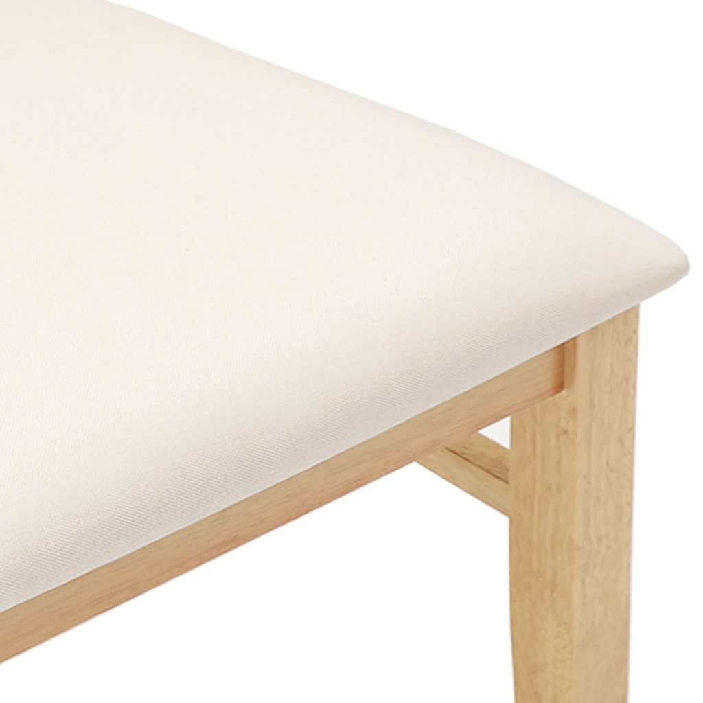 Sedie da Pranzo con Cuscini 2 pz in Legno Massello di Hevea | homemem39
