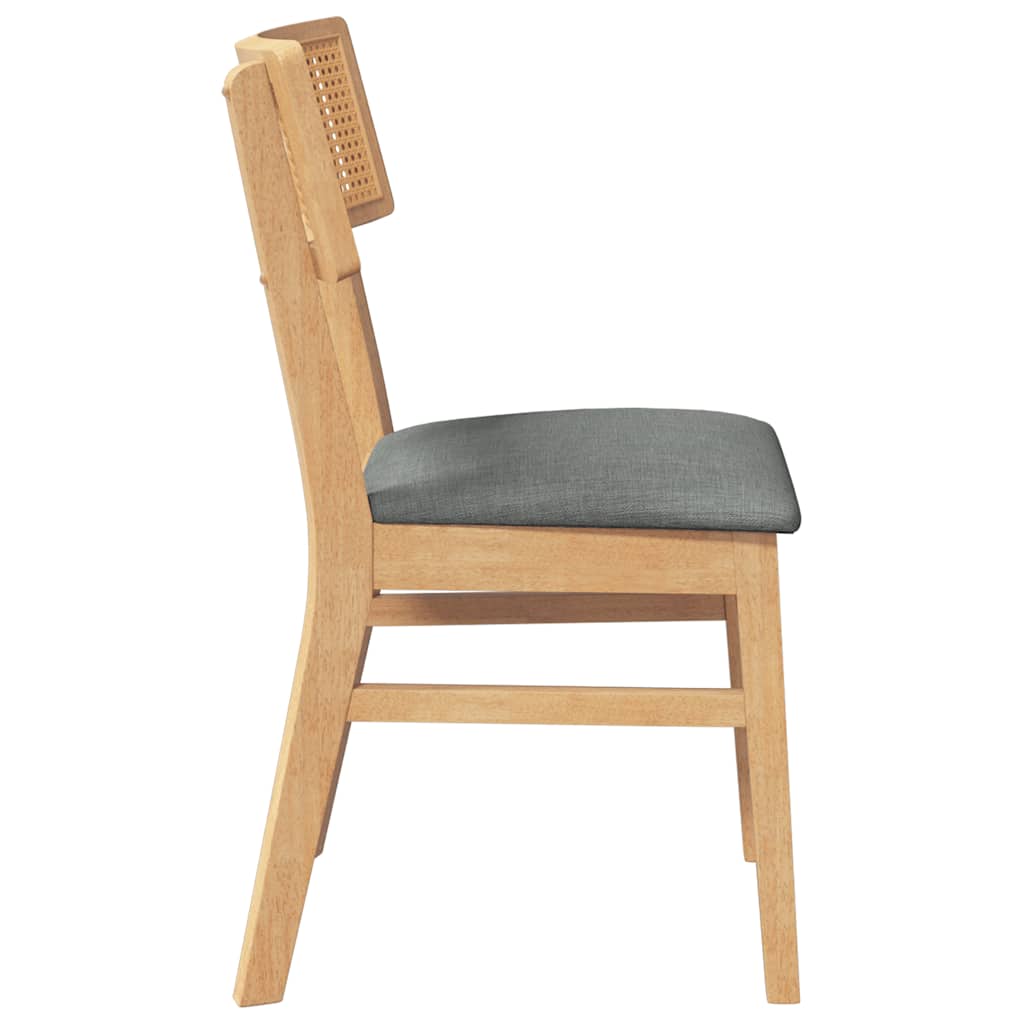 Sedie da Pranzo con Cuscini 2 pz in Legno Massello di Hevea | homemem39