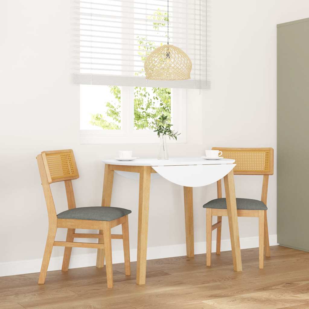 Sedie da Pranzo con Cuscini 2 pz in Legno Massello di Hevea | homemem39